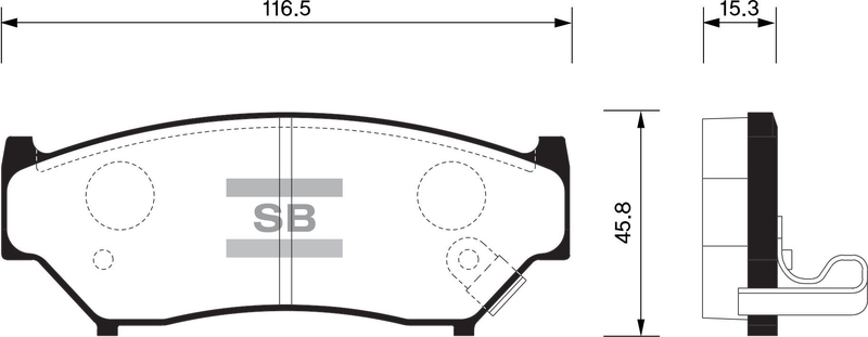 Купить SANGSIN SP1584 Колодки тормозные дисковые Suzuki Grand Vitara/Vitara 1.6/2.0/1.5DDiS/1.9D 90 SP1584