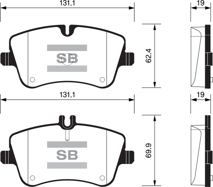 Купить SANGSIN SP2191 Колодки тормозные дисковые MB W203/S203/CL203/C209 1.6-2.0/2.0CDi/2.2CDi 00 SP2191