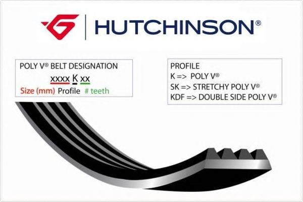 Купить HUTCHINSON 1042SK6 Ремень поликлиновой FORD. MAZDA 1.4-1.6 16V 02>