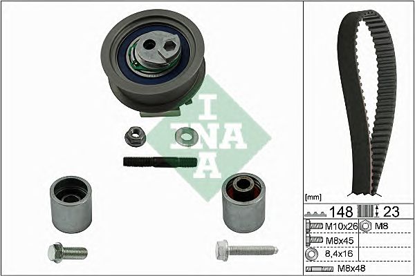 Купить INA 530044510 Комплект ГРМ AUDI A4 (B7), A6 (C6), SKODA OCTAVIA (1Z), VW PASSAT (3C) 2.0FSI 530044510