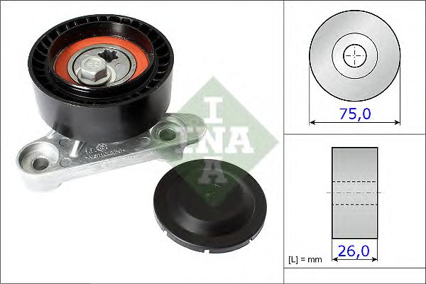 Купить INA 531087110 Ролик натяжной SKODA FABIA 1.0 8/14- +AC 531087110