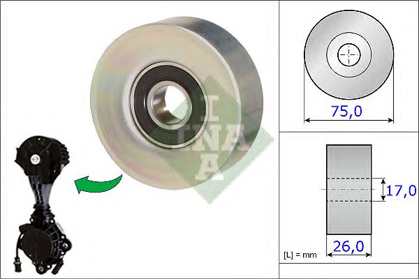 Купить INA 532067610 Ролик обводной CITROEN C4 I-II, PEUGEOT 307, 308 532067610