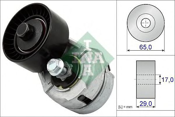 Купить INA 534010920 Натяжитель поликлинового ремня ALFA ROMEO: 145/146/155 1.4/1.6/1.7/2.0i.e. 16v T.S. 12/96-01/01, 147 1.6/2.0 16v T.S. 01/01-, 156/166 1.6/1.8TS 16v 09/97-, 156 1.9JTD 09/97-04/