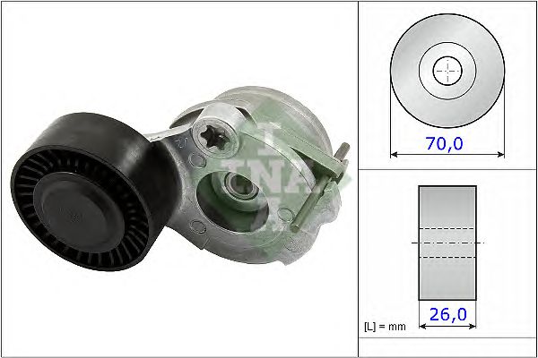 Купить INA 534047010 Натяжитель ремня AUDI Q7 534047010