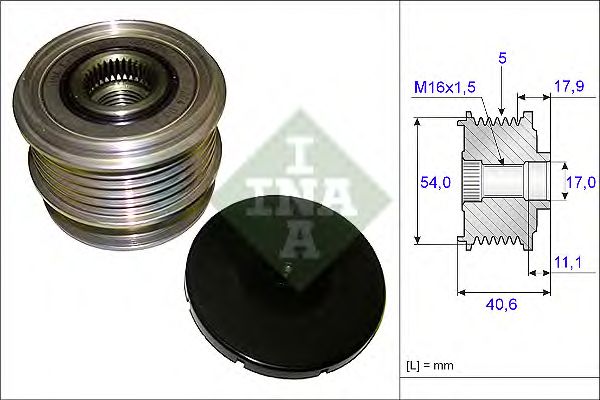 Купить INA 535012110 Шкив генератора VOLVO S60 II/S80II 535012110