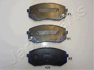 Купить JAPAN PARTS PAK20AF Колодки тормозные