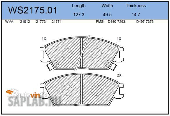 Купить JEENICE WS217501 Колодки тормозные дисковые | перед |