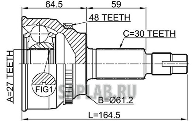 Купить JIKIU JC21125 ШРУС наружный