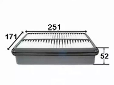 Купить JS ASAKASHI A171J Фильтр воздушный TOYOTA LITEACE 2,0 1997 - 2001 TOYOTA PREVIA 2,4 1990 - 2000 A171J