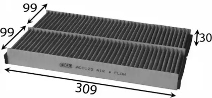 Купить JS ASAKASHI AC0125CSET Фильтр салонный угольный (к-кт из 2-х шт) AUDI A6 ALLROAD QUATTRO 2,7 2008 - 2011 AUDI A6 4,2 2005 - 2006 AC0125CSET