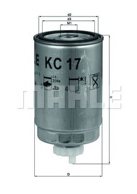 Купить KNECHT/MAHLE KC17D Фильтр топливный KC17D