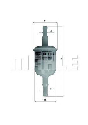 Купить MAHLE KL13OF Фильтр топливный