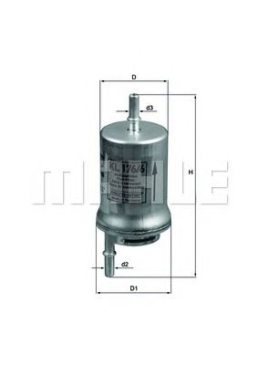 Купить MAHLE KL176/6D Фильтр топливный
