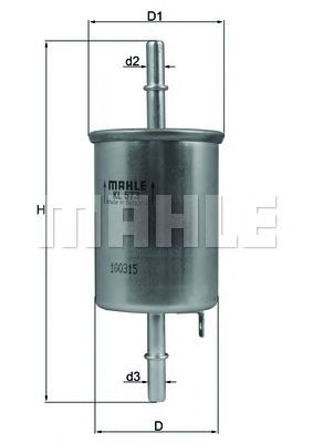Купить MAHLE KL573 Фильтр топливный