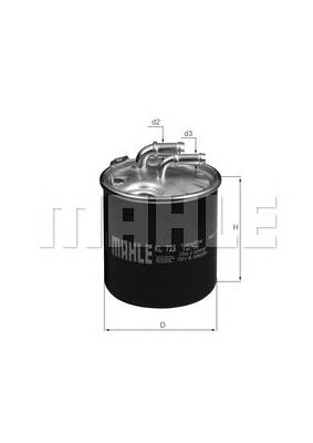 Купить MAHLE KL723D Фильтр топливный