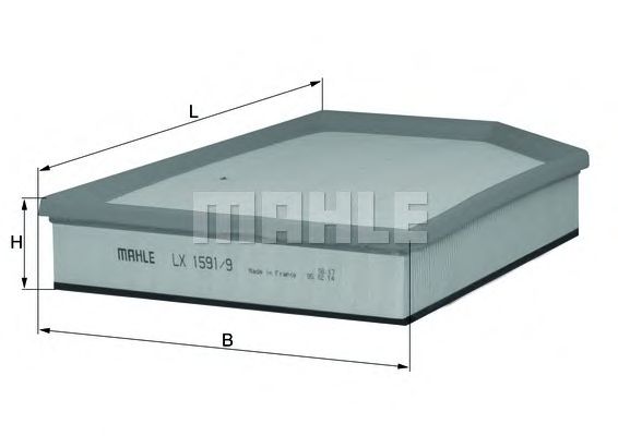 Купить MAHLE LX1591/9 Фильтр воздушный