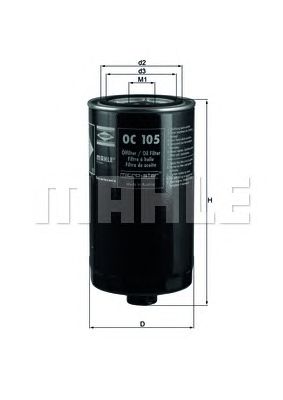 Купить MAHLE OC105 Фильтр масляный