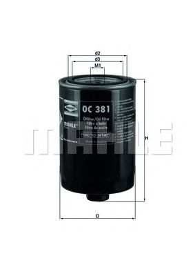 Купить KNECHT/MAHLE OC381 Фильтр масляный OC381