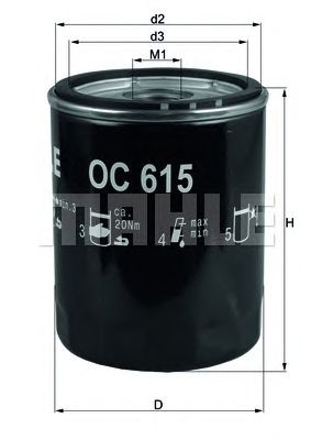 Купить KNECHT/MAHLE OC615 Фильтр масляный OC615