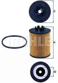Купить MAHLE OX173/2D Фильтр масляный