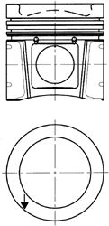 Купить KOLBENSCHMIDT 94931600 Поршень ДВС PISTON MB 102,00