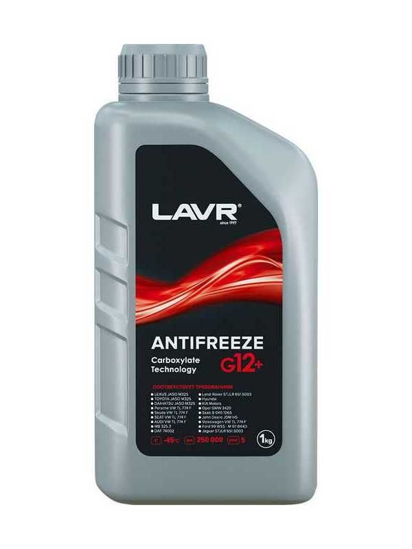 Купить LAVR Ln1709 Антифриз LAVR G12+ -40 С красный 1 кг