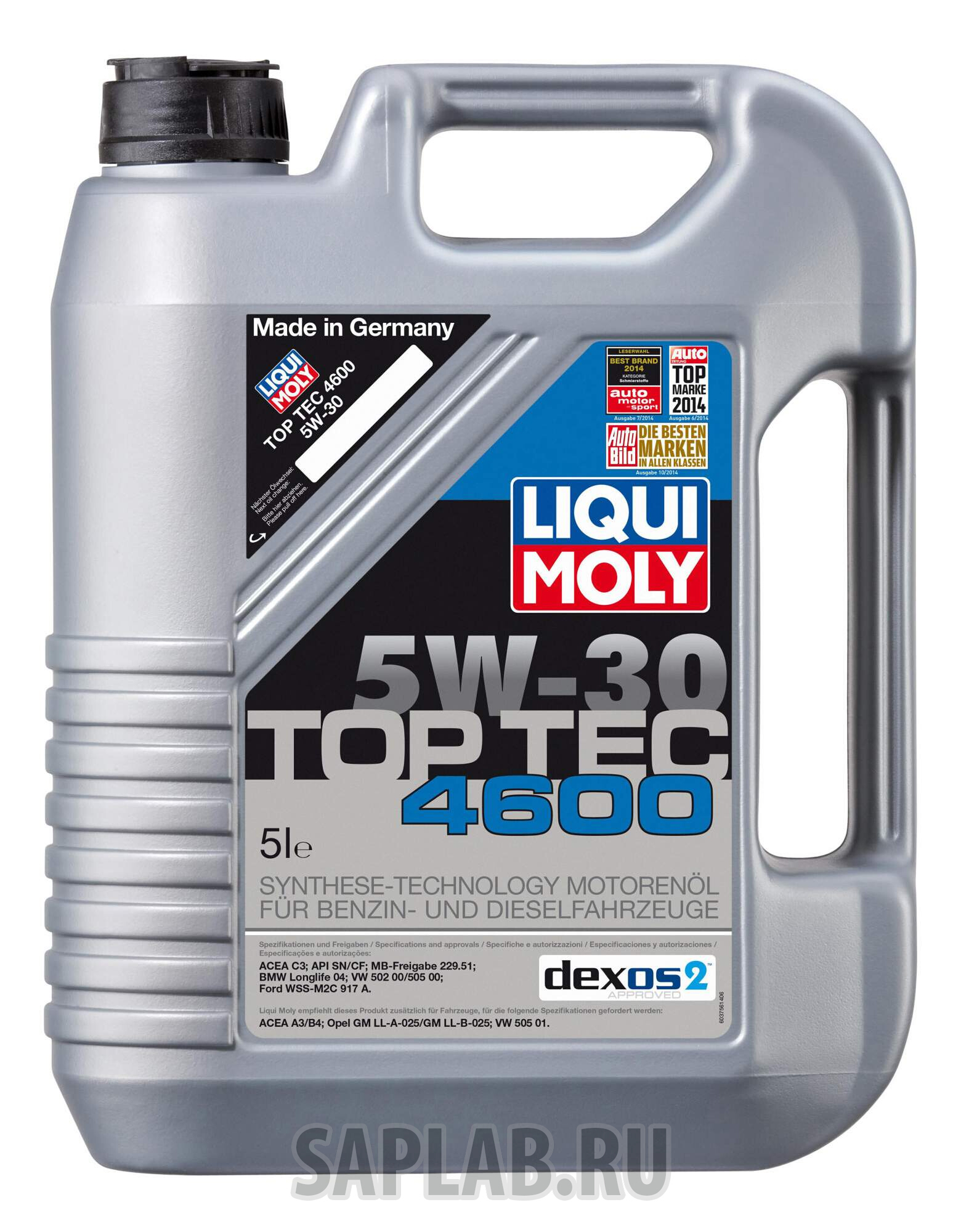 Купить LIQUI MOLY 8033 НС-синт. мот.масло Top Tec 4600 5W-30 SN C2/C3 (5л) (2316) 8033