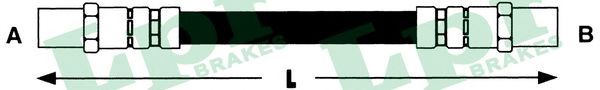 Купить LPR 6T46536 Шланг тормозной 6T46536
