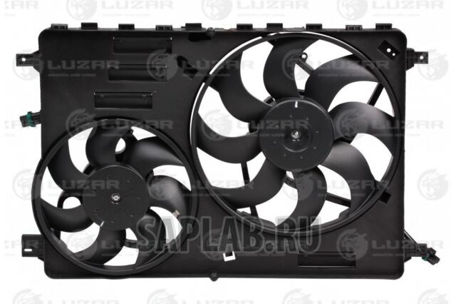 Купить LUZAR LFK10122 Вентилятор радиатора Land Rover Freelander II (06-) 2.2TD (2 вент.) (c кожухом) (LFK 10122)