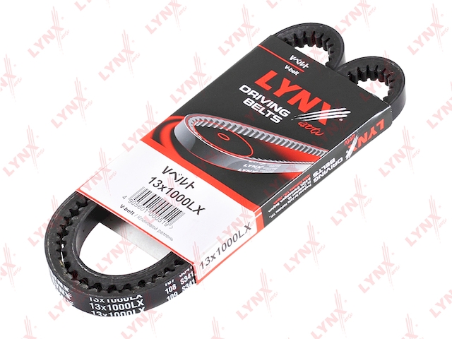 Купить LYNX 13X1000LX Ремень клиновой подходит для AUDI 80 2.3 94/100 1.9-2.3 90, BMW 5(E34) M5 95, FORD Ranger 2.5D-3.0TD 02, HYUNDAI H-1/Starex 2.4 97, ISUZU Midi, LANDROVER Discovery 3.5-3.9 98, MITS 13X1000LX