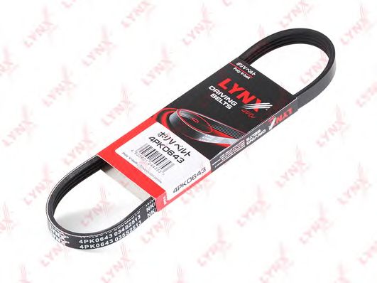 Купить LYNX 4PK0643 Ремень поликлиновой подходит для MAZDA 626 1.6 82-87 / 2.0 83-92, MITSUBISHI Space Wagon 2.0 92-98 4PK0643