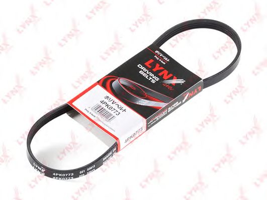 Купить LYNX 4PK0773 Ремень поликлиновой подходит для HONDA Civic 1.6 91-01, HYUNDAI Getz 1.1 02, MITSUBISHI Carisma 1.6-1.8 95-06, NISSAN Maxima QX 2.0-3.0 95/Teana 2.3-3.5 03 4PK0773