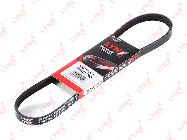 Купить LYNX 4PK0780 Ремень поликлиновой подходит для BMW 3(E36)/5(E34)/7(E38) 2.5TD, HONDA Civic 1.3-1.6 91-00, HYUNDAI Getz 1.1 05/i10 08, KIA Picanto 1.0-1.1 04, MAZDA RX8 03, MITSUBISHI Carisma 1.8 97- 4PK0780