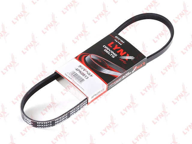 Купить LYNX 4PK0813 Ремень поликлиновой подходит для HONDA Civic 1.3-1.6 16V 91-97/1.4 97-01, HYUNDAI Accent 1.4-1.6 05/Elantra 1.6 00, KIA Cerato 1.6 04/Rio 1.4-1.6 05, NISSAN Almera(N15) 1.4-1.6 95-00/P 4PK0813