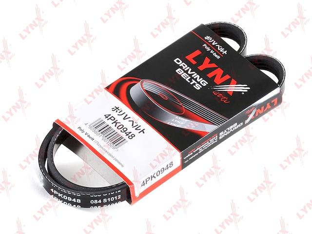 Купить LYNX 4PK0948 Ремень поликлиновой подходит для CHEVROLET Aveo/Kalos 1.2, CITROEN Jumper 2.5TD 94-02, FIAT Punto 1.7TD 94-00, HYUNDAI H-1 2.4 01/Sonata 98-04/Santa Fe 01 2.0/2.4, INFINITY FX35/45 , KIA 4PK0948