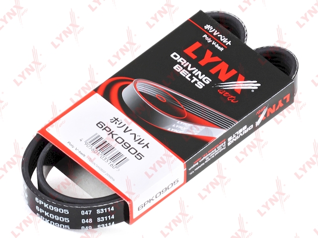Купить LYNX 6PK0905 Ремень поликлиновой подходит для AUDI A3 1.9TD 96-01, CITROEN C3 1.4-1.6 09/C4 1.6 08/C5 1.6 16V 09, MINI(R56) 06, PEUGEOT 207 1.4-1.6 07/3008 1.6 09/308 1.4 09/PARTNER 1.6 08, SCO 6PK0905