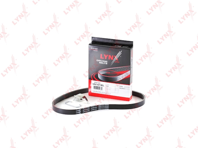 Купить LYNX 6PK1019EL Ремень поликлиновой эластичный подходит для FORD Focus III 1.6 11 / B-Max 1.4-1.6 12 / C-Max 1.6 10 / Fiesta 1.25-1.6 02 / Fusion 1.25-1.6 02, MAZDA 2 1.25-1.6 03 6PK1019EL