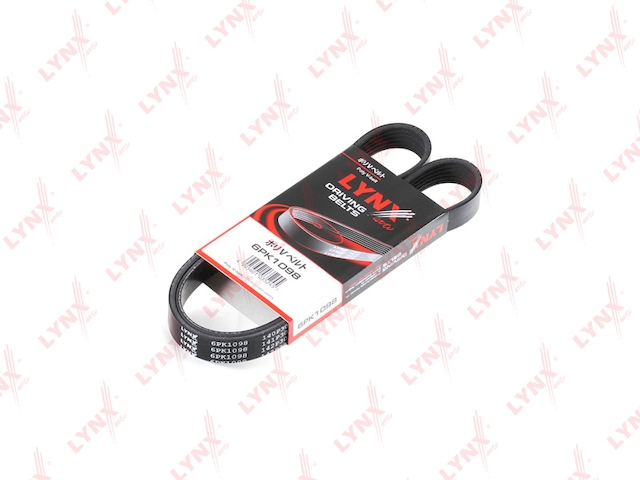 Купить LYNX 6PK1098 Ремень поликлиновой подходит для BMW 3(E90) M3, FIAT Ducato 2.0 98, NISSAN Almera(N16) 1.5-1.8 00-06/Primera(P11/P12) 1.6-1.8 96, PEUGEOT Boxer 2.0 96, SKODA Octavia 1.4 00, VW Golf 1. 6PK1098