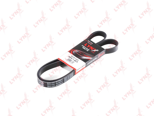 Купить LYNX 6PK1463 Ремень поликлиновой подходит для BMW M3(E46), HONDA Accord 2.0TD 99-02/Civic 2.0TD 97-01, OPEL Astra F 1.4-1.6 92-01/Omega A 2.6/3.0 94/Vectra A/B 1.6 03, SKODA Fabia 1.2 03-07, VW Trans 6PK1463
