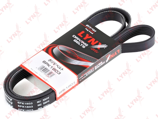Купить LYNX 6PK1803 Ремень поликлиновой подходит для FORD Scorpio/Sierra 2.0 92-94, JEEP Grand Cherokee 4.0 95-99/Wrangler 4.0 96, OPEL Astra/Corsa 1.4-1.6 92-00/Vectra B 1.6-1.8 95-02, RENAULT Laguna 1.8 16 6PK1803