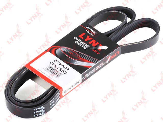 Купить LYNX 6PK1990 Ремень поликлиновой подходит для ALFA ROMEO 147/156/166/GTV 2.5-3.2 98, BMW 1 /3 /5 /6 /7 /X1 /X3 /X5 /Z4 2.5-3.0 05, OPEL Vectra 3.2 02 6PK1990