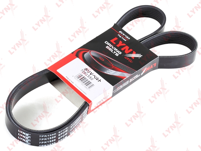 Купить LYNX 7PK1550 Ремень поликлиновой подходит для LEXUS GS300 05-11 / GS250 12 / IS250 05 / RX350 08, TOYOTA Alpharad 3.5 08 / Crown 3.0 04-08 7PK1550