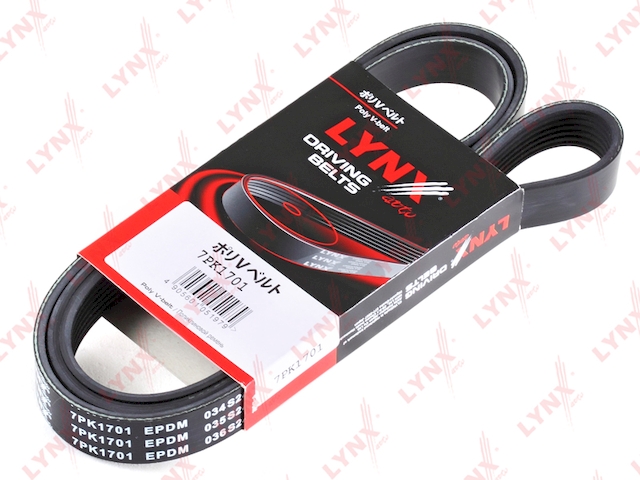 Купить LYNX 7PK1701 Ремень поликлиновой подходит для NISSAN Murano(Z51) 3.5 08 / Qashqai 2.0D 07 / Teana(J32) 2.5-3.5 08 / X-Trail(T31) 2.0D 07 7PK1701