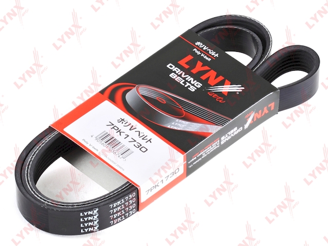Купить LYNX 7PK1730 Ремень поликлиновой подходит для HONDA CR-V 2.0 02-06, HYUNDAI H-1 2.5D 02, KIA Sorento 2.5D 02 7PK1730