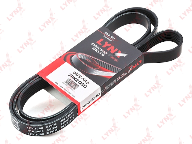 Купить LYNX 7PK2060 Ремень поликлиновой подходит для HONDA Civic 1.8 06 / CR-V 2.0 07, INFINITI EX35 08, NISSAN 350Z 05 7PK2060