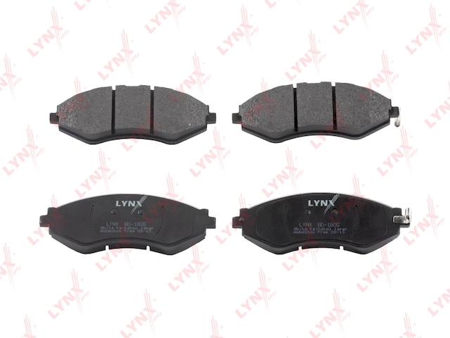 Купить LYNX BD-1805 Колодки тормозные передние подходит для DAEWOO Lanos 99/Leganza/Nubira/Nexia 03, CHEVROLET Rezzo 05/Lacetti 05/Lanos BD-1805