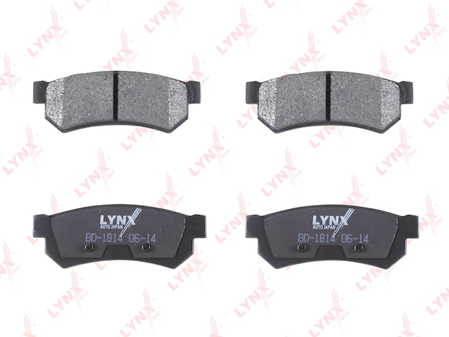 Купить LYNX BD-1814 Колодки тормозные задние подходит для CHEVROLET Lacetti 1.4-2.0D 05 / Nubira 1.6-2.0D 05, DAEWOO Lacetti 1.4-1.8 04 BD-1814