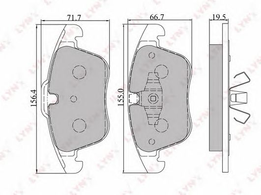 Купить LYNX BD-3004 Колодки тормозные передние подходит для FORD Mondeo IV 07/S-Max 06/Galaxy 06, LANDROVER Freelander II 06, VOLVO S80/V70 06 BD-3004