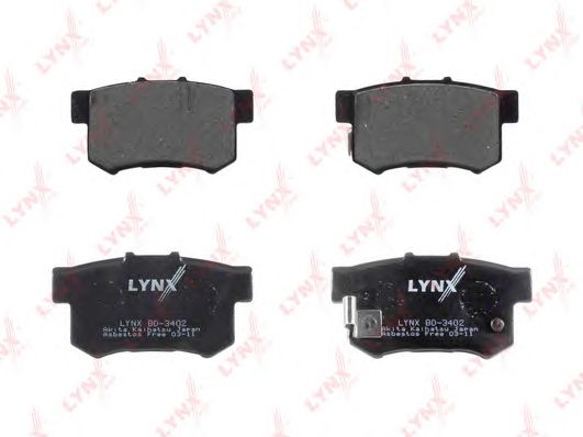 Купить LYNX BD-3402 Колодки тормозные задние подходит для HONDA Accord 03/Civic 01-05/Legend 96/Prelude 92-00/S2000/Shuttle 02 BD-3402