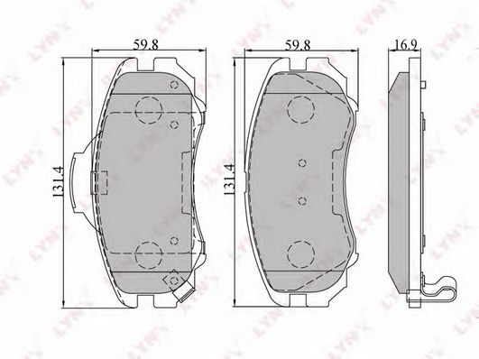 Купить LYNX BD-3602 Колодки тормозные передние подходит для HYUNDAI Elantra 06/Sonata 01/Tucson 04, KIA Magentis 05/Sportage 04 BD-3602